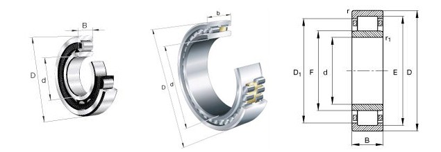 NU238-E-M1 Bearing 3D